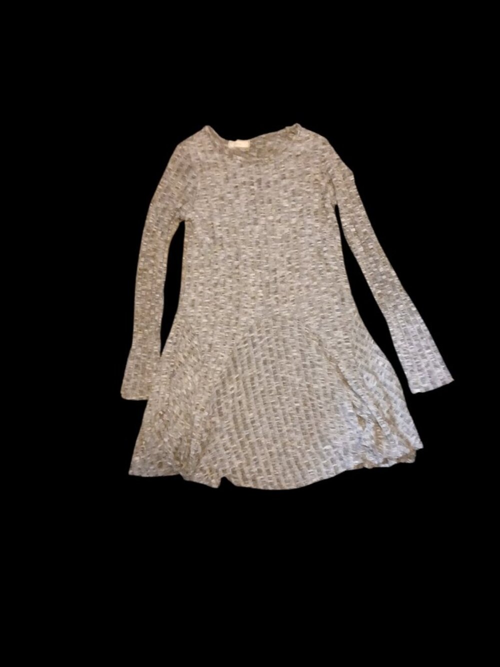 Gray Long Sleeve Tunic Dress
